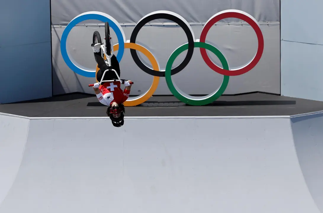 Nikita Ducarroz de Suiza en el Parque de Deportes Urbanos de Ariake en Tokio (Jap&oacute;n) en 2020. EFE/ Kai F&ouml;rsterling