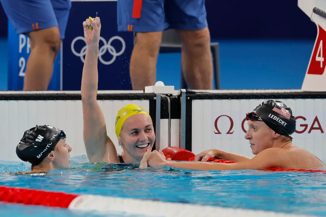 La nadadora australiana Ariarne Titmus gana medalla de Oro en la final de 400m Libre Femenino de los Juegos Ol&iacute;mpicos Par&iacute;s 2024, este s&aacute;bado, en Par&iacute;s, Francia. EFE/Lavandeira Jr.