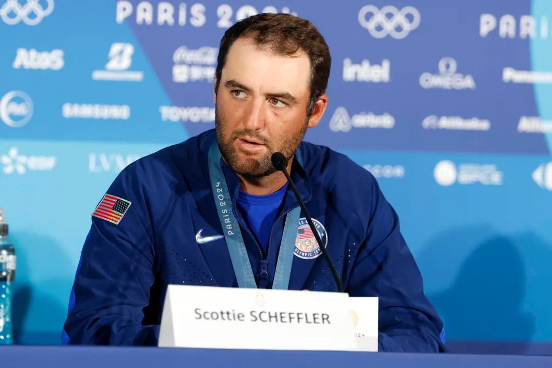 El estadounidense Scottie Scheffler, n&uacute;mero uno mundial y campe&oacute;n ol&iacute;mpico de golf en Par&iacute;s 2024 EFE/EPA/ERIK S. LESSER