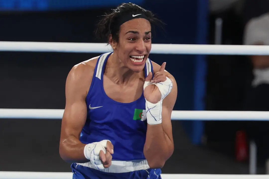 La boxeadora argelina Imane Khelif durante los Juegos de Par&iacute;s 2024. ) EFE/EPA/MOHAMMED BADRA