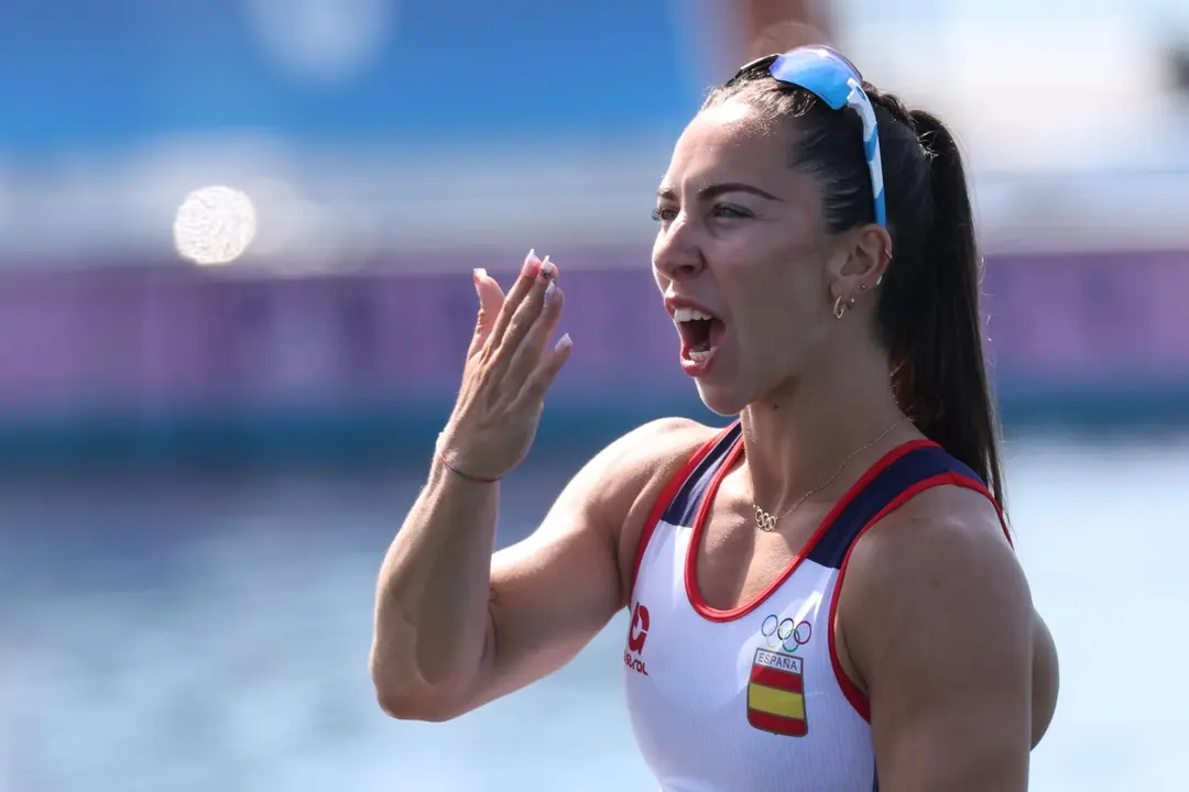Antia Jacome termin&oacute; cuarta la final dl C1 200 m de los Juegos Ol&iacute;mpicos de Par&iacute;s. En la imagen, reacciona tras disputar la semifinal. el EFE/EPA/ALI HAIDER