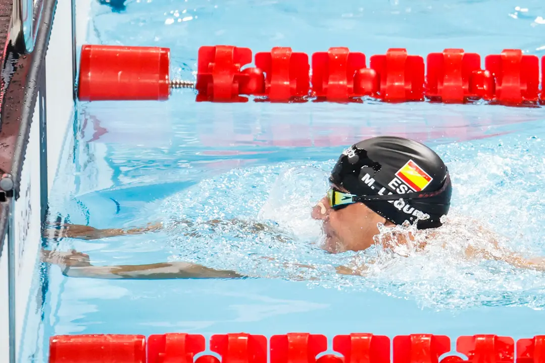 El nadador espa&ntilde;ol Miguel Luque en la prueba de 50m pecho SB3 masculino este jueves en los Juegos Paral&iacute;mpicos Par&iacute;s 2024. EFE/Javier Etxezarreta