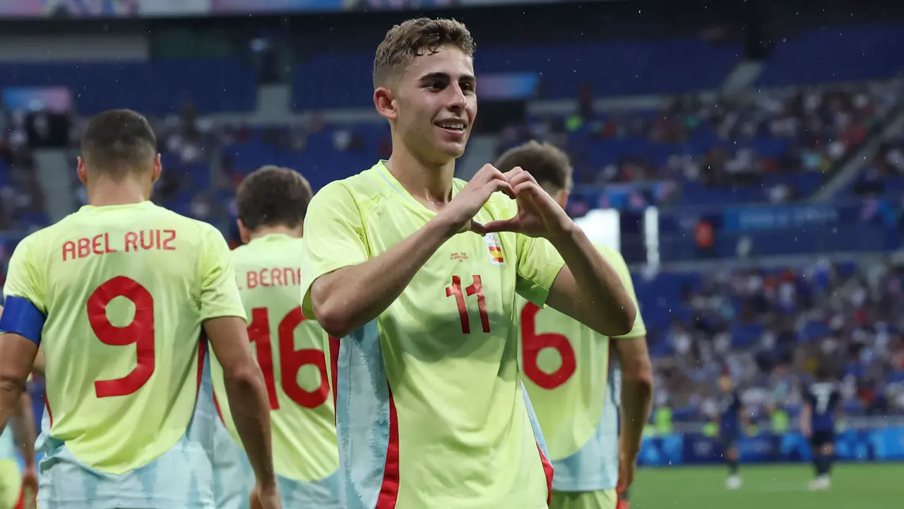 El centrocampista de Espa&ntilde;a Ferm&iacute;n L&oacute;pez celebra un gol ante Jap&oacute;n. EFE/ Kiko Huesca